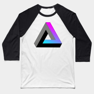 Impossible triangle with cyan to magenta gradient Baseball T-Shirt